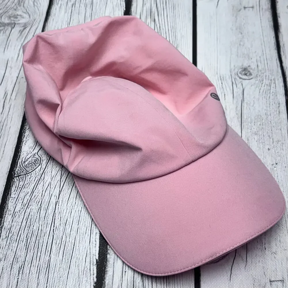 Lululemon Fast and Free Ponytail Hat Peach One Size